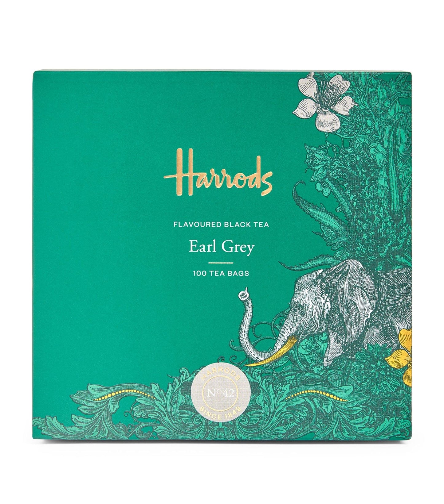 HARRODS Earl Grey Tea Bags - 100 Count - Black