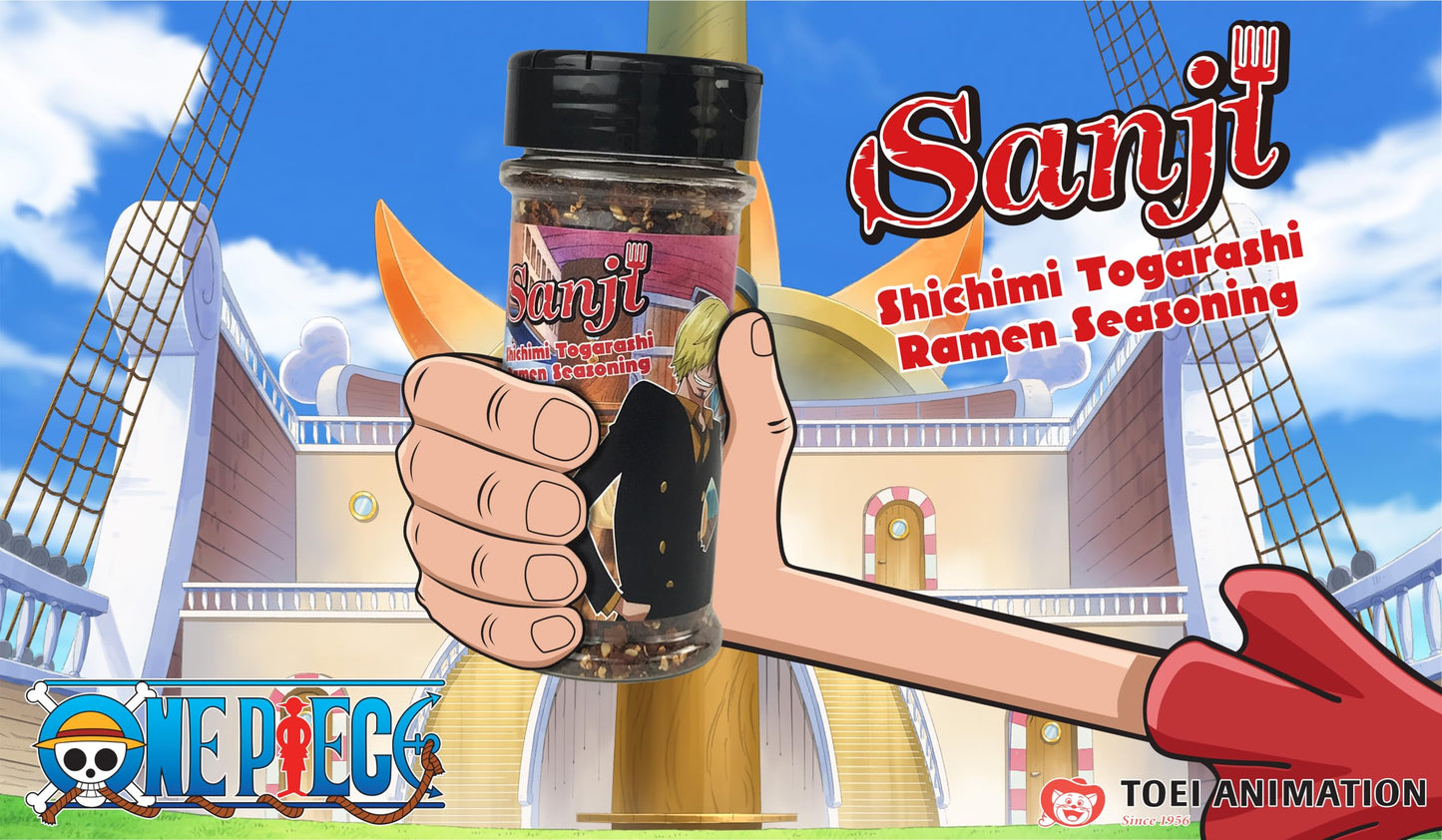 One Piece Sanji Shichimi Togarashi Spicy Ramen Seasoning Powder - Japanese Spice - Officially Licensed, 3.3 Oz Bottle (Pack Of 1