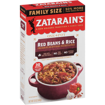 Zatarains Red Beans & Rice, Family Size, 12 oz (Pack of 12)