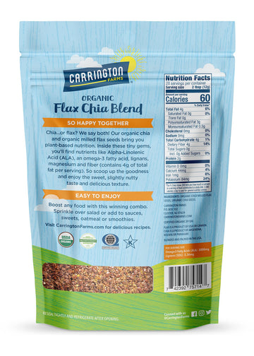Carrington Farms Flax Chia Blend, Gluten Free, Usda Organic, 12 Ounce
