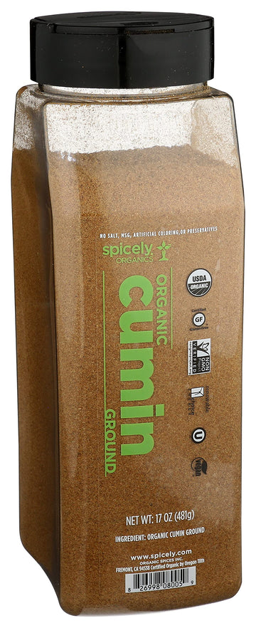 Spicely Organics - Cumin Organic Ground - Case Of 2-17 Ounces