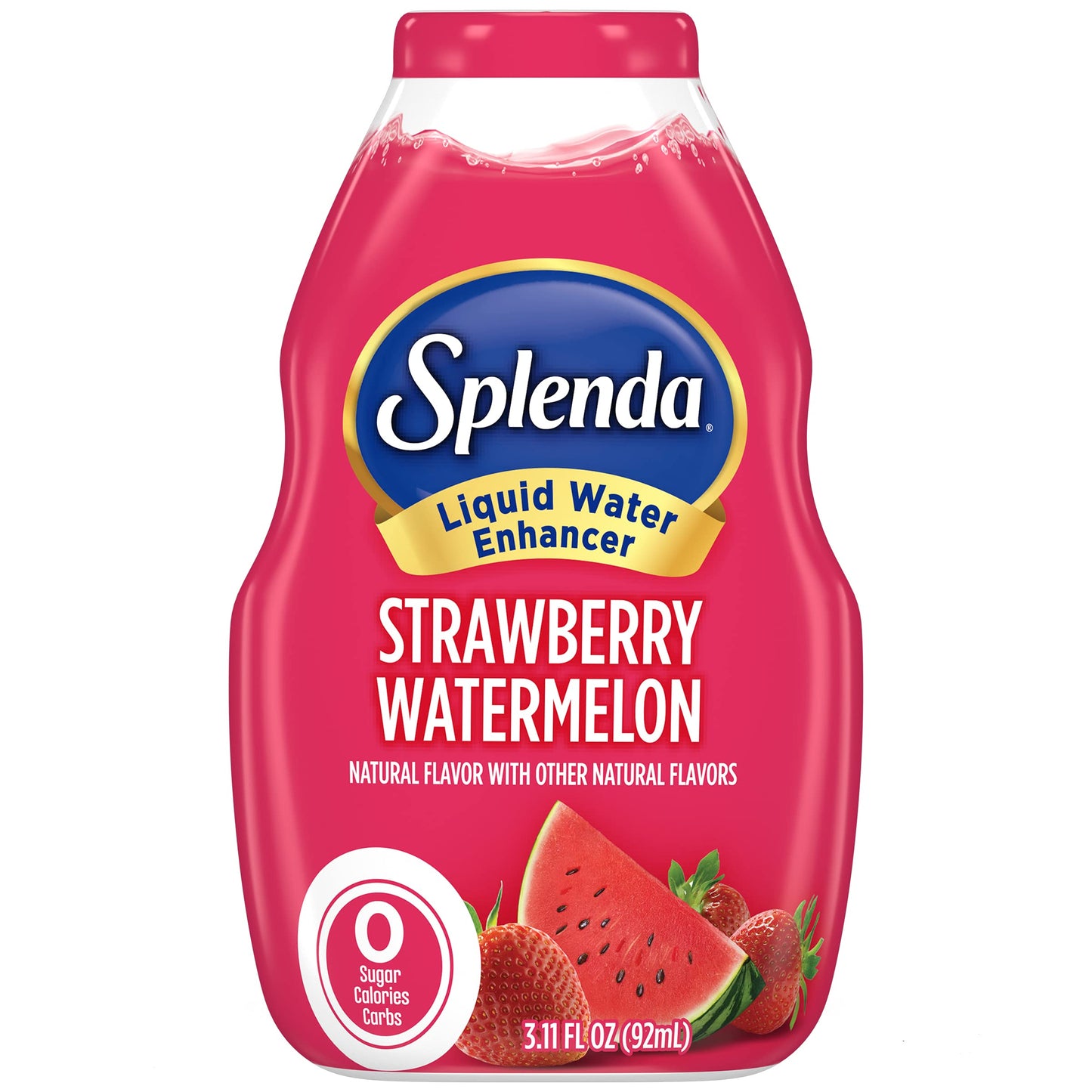 SPLENDA Liquid Water Enhancer Drops, Sugar Free, Concentrated Drink Mix, 3.11 Fl Oz Each Bottle, Strawberry Watermelon, 2 Pack