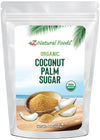 Organic Coconut Palm Sugar - Great For Desserts, Baking, Coffee, Tea, Oatmeal, & More - Unrefined, Vegan, Gluten Free, Non GMO,