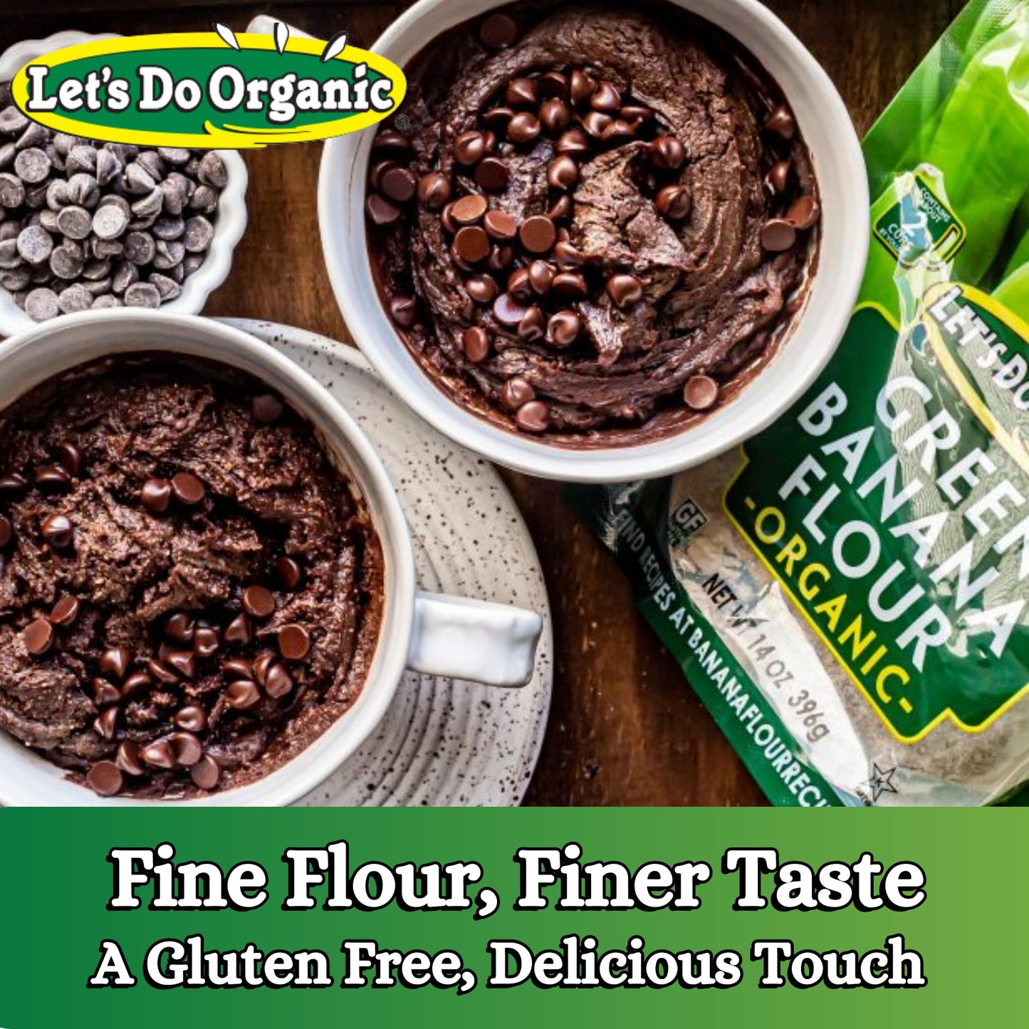 Let's Do Organic Green Banana Flour, 14 Oz - Gluten Free, Non-GMO, Versatile Grain Replacement, Rich in Resistant Starch