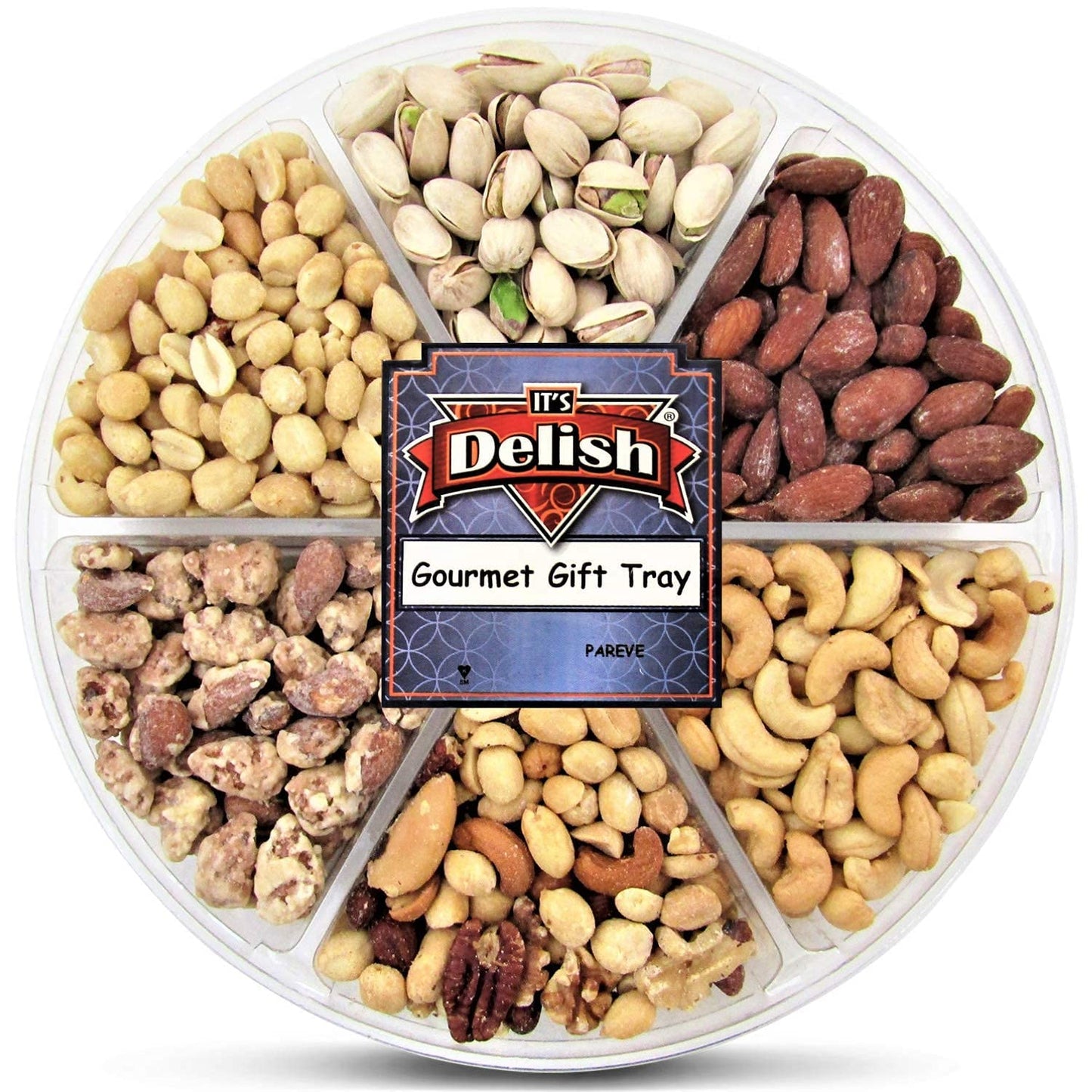 Gourmet Nuts Gift Basket - Nut Assortment Large Gift Tray 6-Pt By It'S Delish - Gift Box For Valentines Fathers Mothers Day, Fam