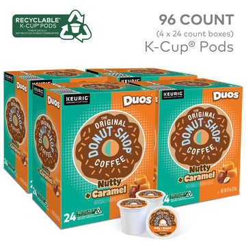 The Original Donut Shop Duos Nutty + Caramel Keurig Single-Serve K-Cup Pods, Medium Roast Coffee, 96 Count