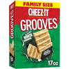 Cheez-It Grooves Crunchy Cheese Crackers, Snack Crackers, Lunch Snacks, Family Size, Sharp White Cheddar, 17Oz Box (1 Box)
