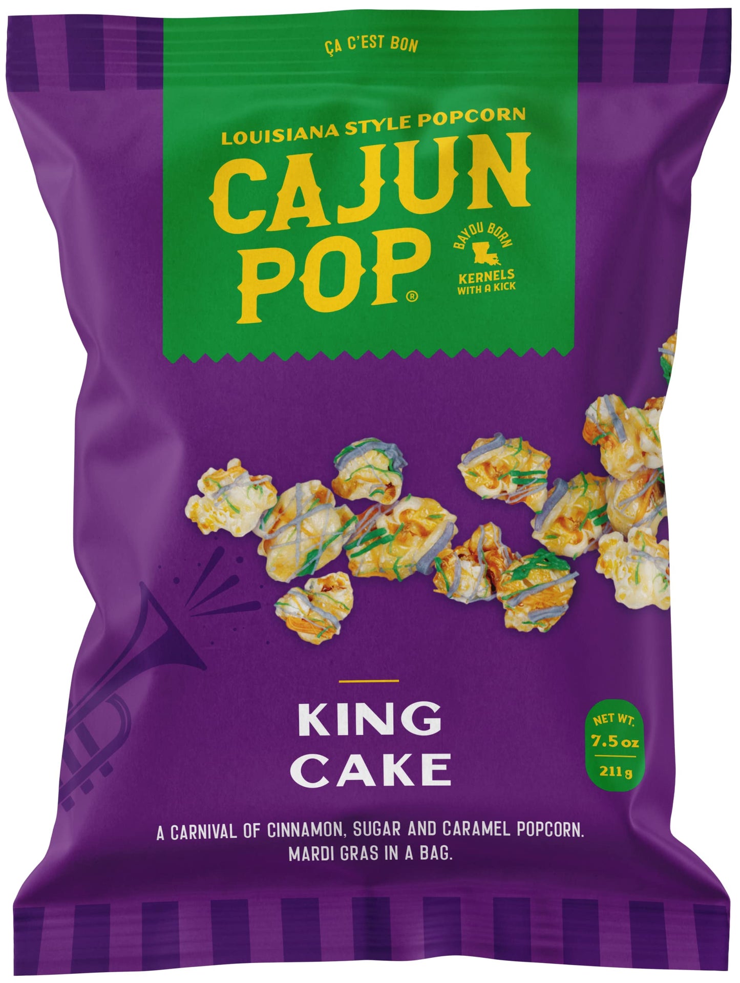Cajun Pop Gourmet Popcorn Flavored Popcorn Already Popped Without Kernels Chocolate Drizzle, Birthday Popcorn & Movie Night Swee