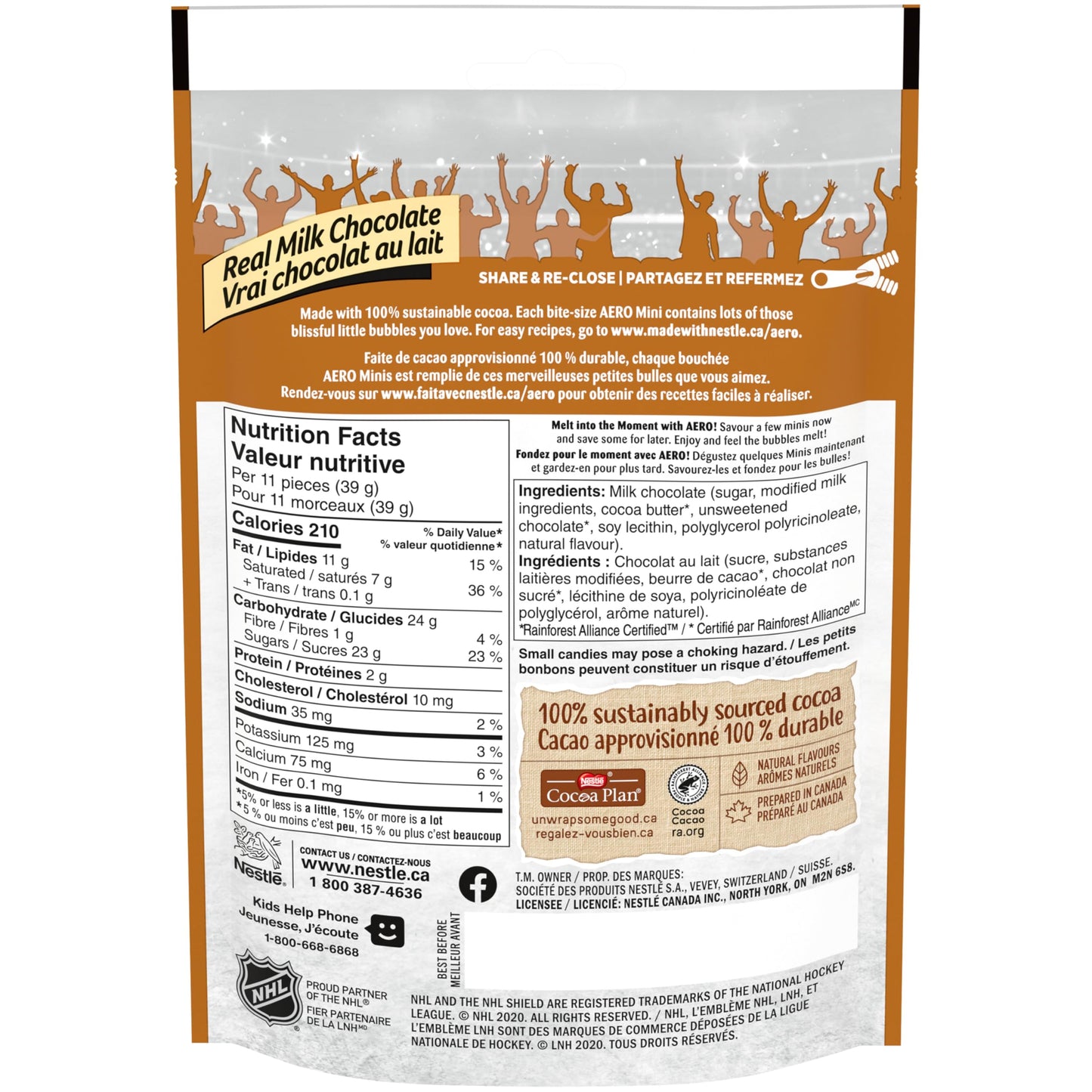 AERO Bubbles Milk Chocolate, 135g Pouch
