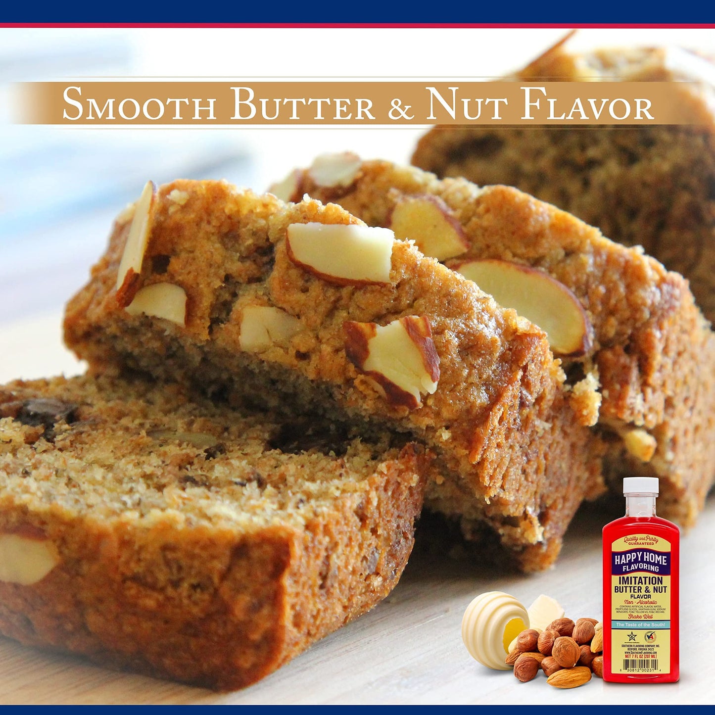Happy Home compatible with Butter & Nut Flavoring, Non- ic, Certified Kosher, 7 Fl Oz