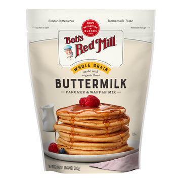 Bobs Red Mill Organic Buttermilk Pancake & Waffle Mix, 24 oz (Pack of 1) - Organic, Kosher, Packaging May Vary