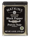 Watkins Organic Pure Ground Black Pepper, 4 oz., 12 Count