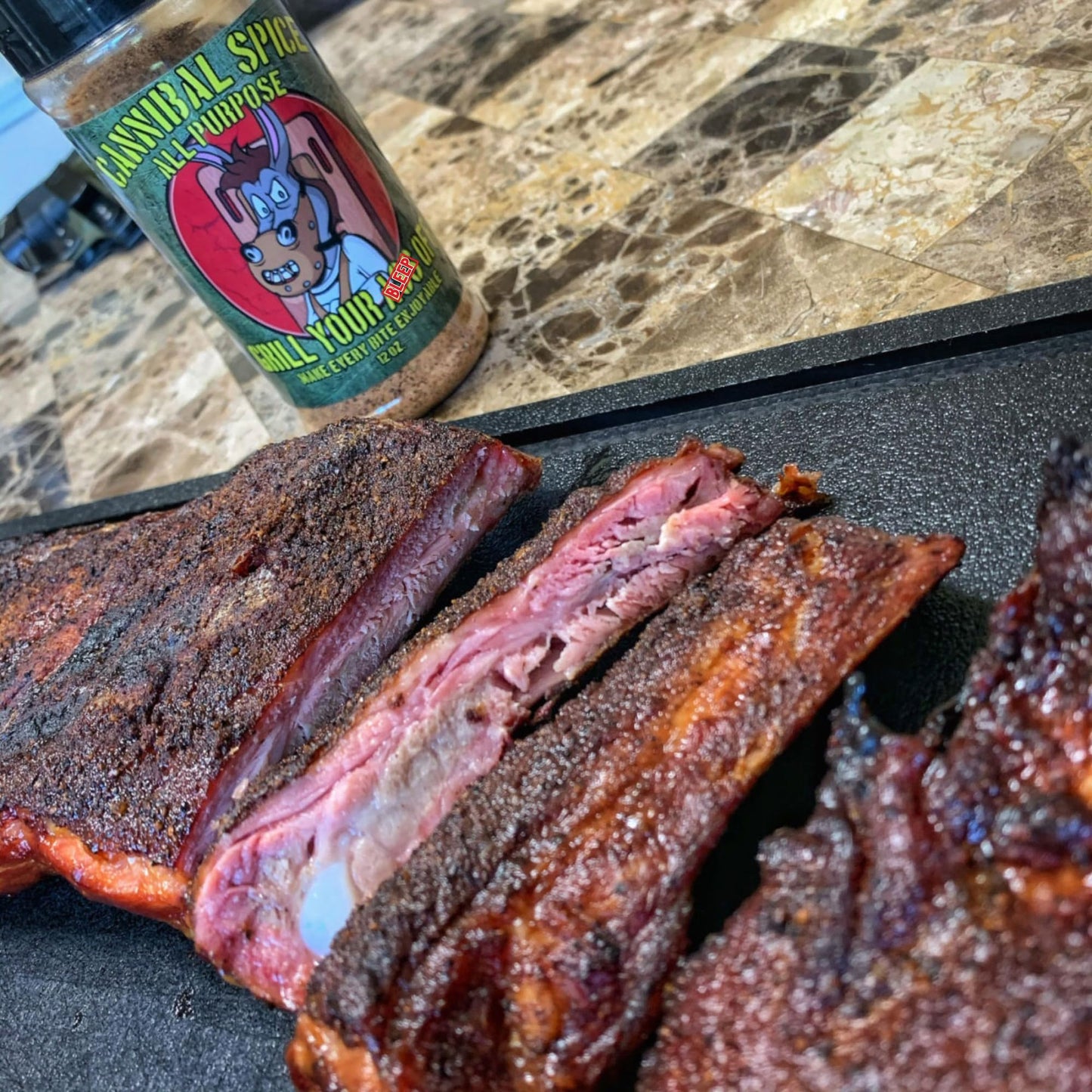 Grill Your As* Off Cannibal Bbq Seasoning – 10Oz Chili-Based Southern Texas Bbq Rub For Steak, Beef & Burgers – Msg & Gluten Free – Usa Made & Veteran Owned