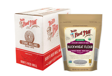 Bob s Red Mill Organic Buckwheat Flour, 22oz (Pack of 4) - Non GMO, Whole Grain, Vegan, Kosher