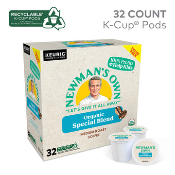 Newman'S Own Organics Newman'S Special Blend, Keurig Single-Serve K-Cup Pods, Medium Roast Coffee, 32 Count