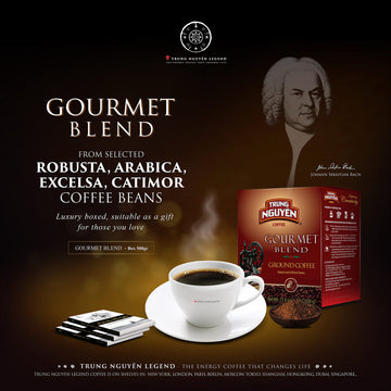 Trung Nguyen Legend Gourmet Blend Premium Roasted Ground Coffee - Chocolate And Fruity Flavor By Robusta & Arabica Coffee Beans