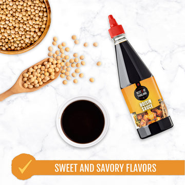 Best Of Thailand Hoisin Sauce | Real Authentic Asian Brewed Sauces For Cooking & Meal Dressings | No Msg, Certified Kosher & Fat