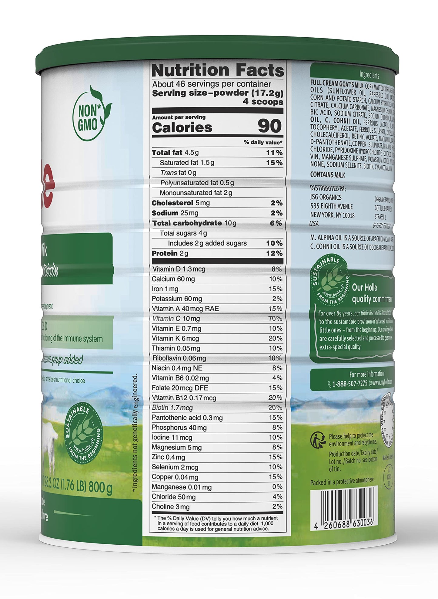 Holle Goat Milk Toddler Drink, 28.2 Oz