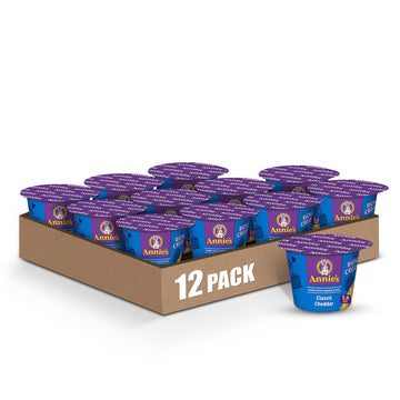 AnnieAs classic cheddar Deluxe Rich and creamy Microwave Mac & cheese with Organic Pasta Single Serve Macaroni & cheese cup 2.6