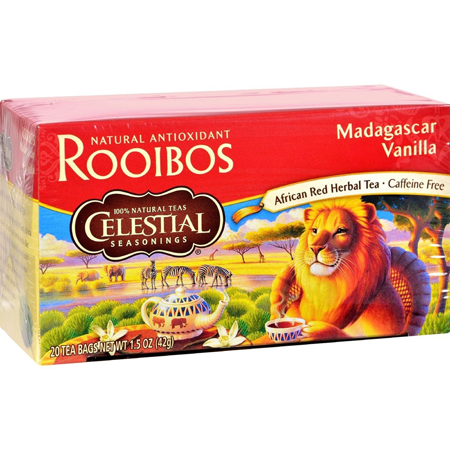 Celestial Seasonings Rooibos Tea, Madagascar Vanilla 20 Ea