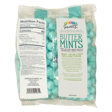 Party Sweets Blue Buttermints, 2.5 Pound, Appx. 350 Pieces From Hospitality Mints