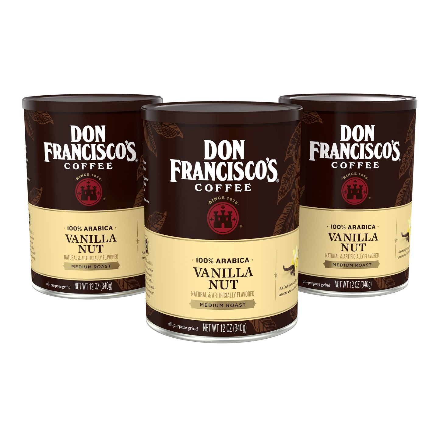 Don Francisco'S Premium Vanilla Nut Ground Flavored Coffee: Rich, Aromatic 100% Arabica Beans - Family Crafted For A Delightful