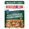 Bumble Bee Mediterranean Herbs & Spices Seasoned Tuna, 2.5 oz Pouch - Ready to Eat - Wild Caught Tuna Packet - 16g Protein per S