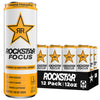 Rockstar Focus Energy Drink, Orange Pineapple, 12 Fl Oz Cans, Pack of 12