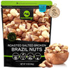 NUT CRAVINGS - Roasted & Salted Broken Brazil Nuts - No Shell, (16oz - 1 LB) Bulk Nuts Packed Fresh in Resealable Bag - Healthy