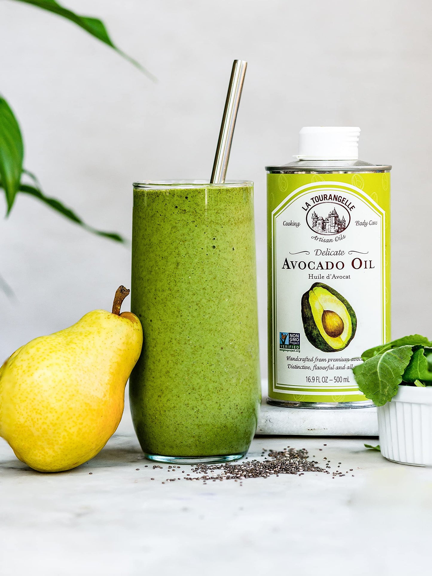 La Tourangelle, Avocado Oil, All-Natural Handcrafted from Premium Avocados, Great for Cooking, as Butter Substitute, and for Ski