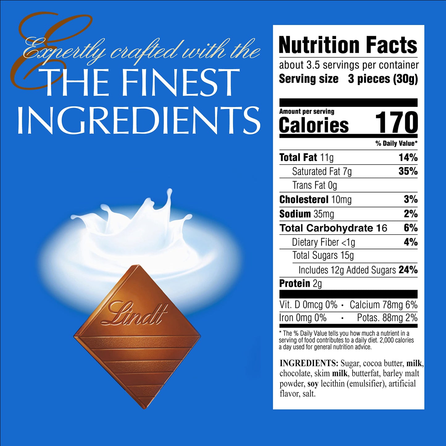 Lindt Excellence Extra Creamy Milk Chocolate Candy Bar, Milk Chocolate, 3.5 Oz. Bar