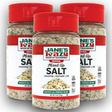 Jane's Krazy Mixed Up Salt, 4 oz Pack of 3 - Flavorful Seasoning for Cooking and Grilling, Perfect for All Recipes