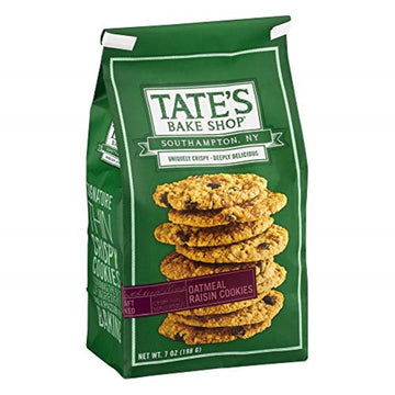 9079094 Oatmeal Raisin Ckies 7Oz Tate'S Bake Shop Oatmeal Raisin Cookies 7 Oz Bagged (Pack Of 6)