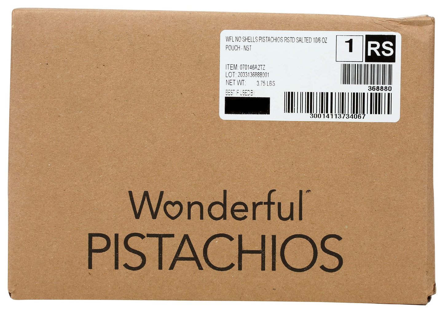 Wonderful Pistachio Roasted & Salted Shelled Pistachios, 6 Oz