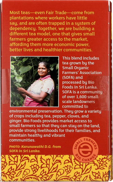 Equal Exchange Organic Tea Blk Chai W/Spice, 20 Ct