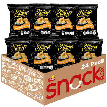 Stacys Pita Chips, Parmesan Garlic & Herb, 1.5 Ounce (Pack of 24)