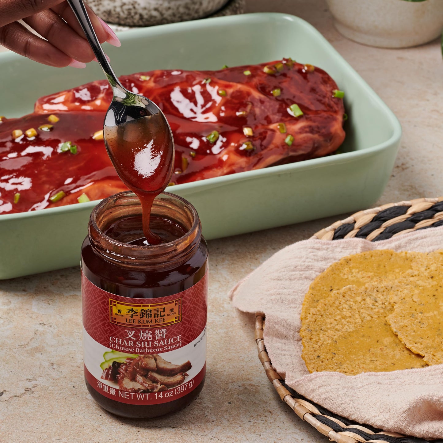 Lee Kum Kee Char Siu Sauce (14 Oz - 2 Pack), Honey-Sweet Chinese Barbecue Sauce, Great For Marinades For All Kinds Of Meats & Ri