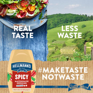 Hellmann'S Spicy Mayonnaise Dressing Squeeze Bottle 1 Ct For A Rich, Creamy Condiment Made With Real Chili Peppers 11.5 Oz