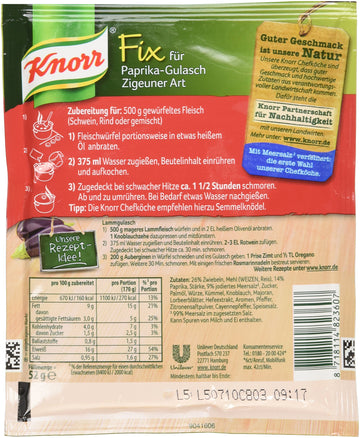 Knorr Fix Gulasch With Bellpeppers (Paprika-Gulsch Zigeuner Art) (Pack Of 4)