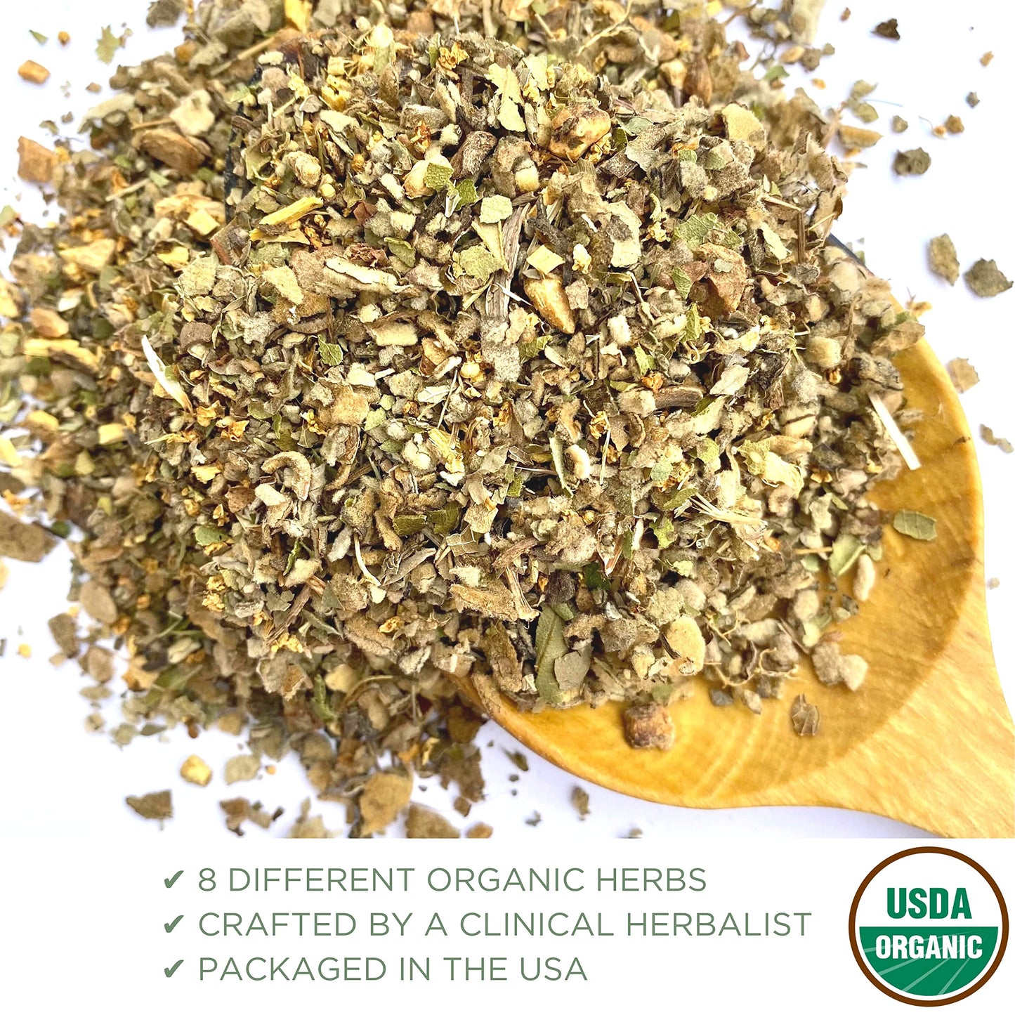 Elanen Naturals Organic Breathe Tea 4 oz. (113g), USDA Certified Organic Lung Tea for Bronchial Wellness and Smokers, Respirator