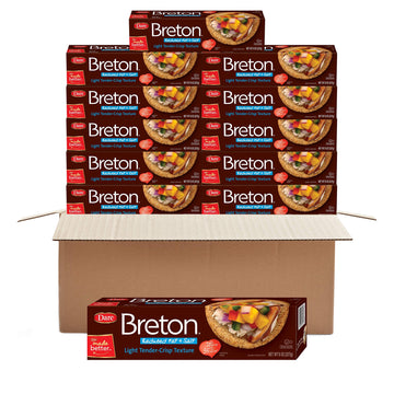 Dare Breton Crackers Healthy Snacks, Reduced Fat and Salt, 8 Ounce (Pack of 12)