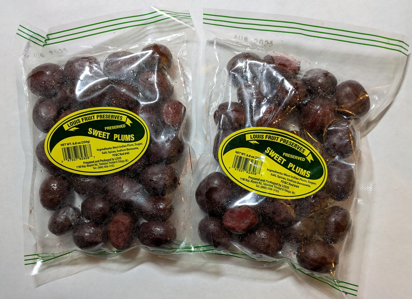 Louis - Sweet Plums 250 G (Pack Of 2) Trinidad & Tobago Snack