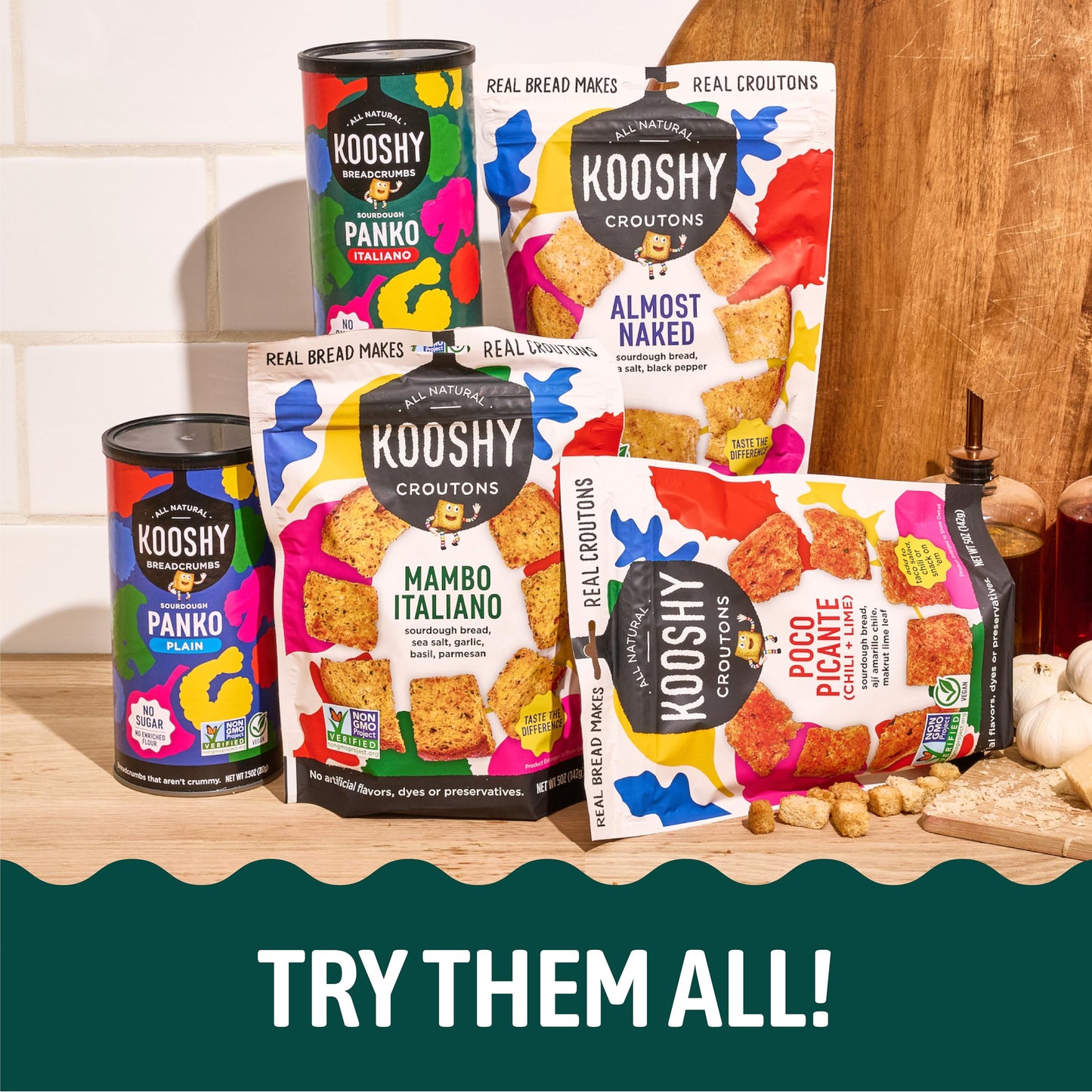 Kooshy Panko Italian Style Breadcrumbs | Vegan, Dairy Free, Non Gmo Sourdough Bread Crumbs For Meatballs, Meat Cutlets, Vegetables, Meatloaf, Mac & Cheese (Italiano | 7.5 Oz / 2 Pack)