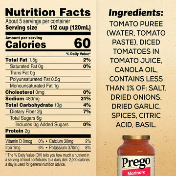 Prego Marinara Sauce, 23 Oz Jar