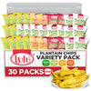 LULU Plantain Chips Variety Pack - 30 Individual Bags - 12 Lemon, 10 Lightly Salted, 4 Chili & 4 Sweet Flavors - Crunchy, No Pre
