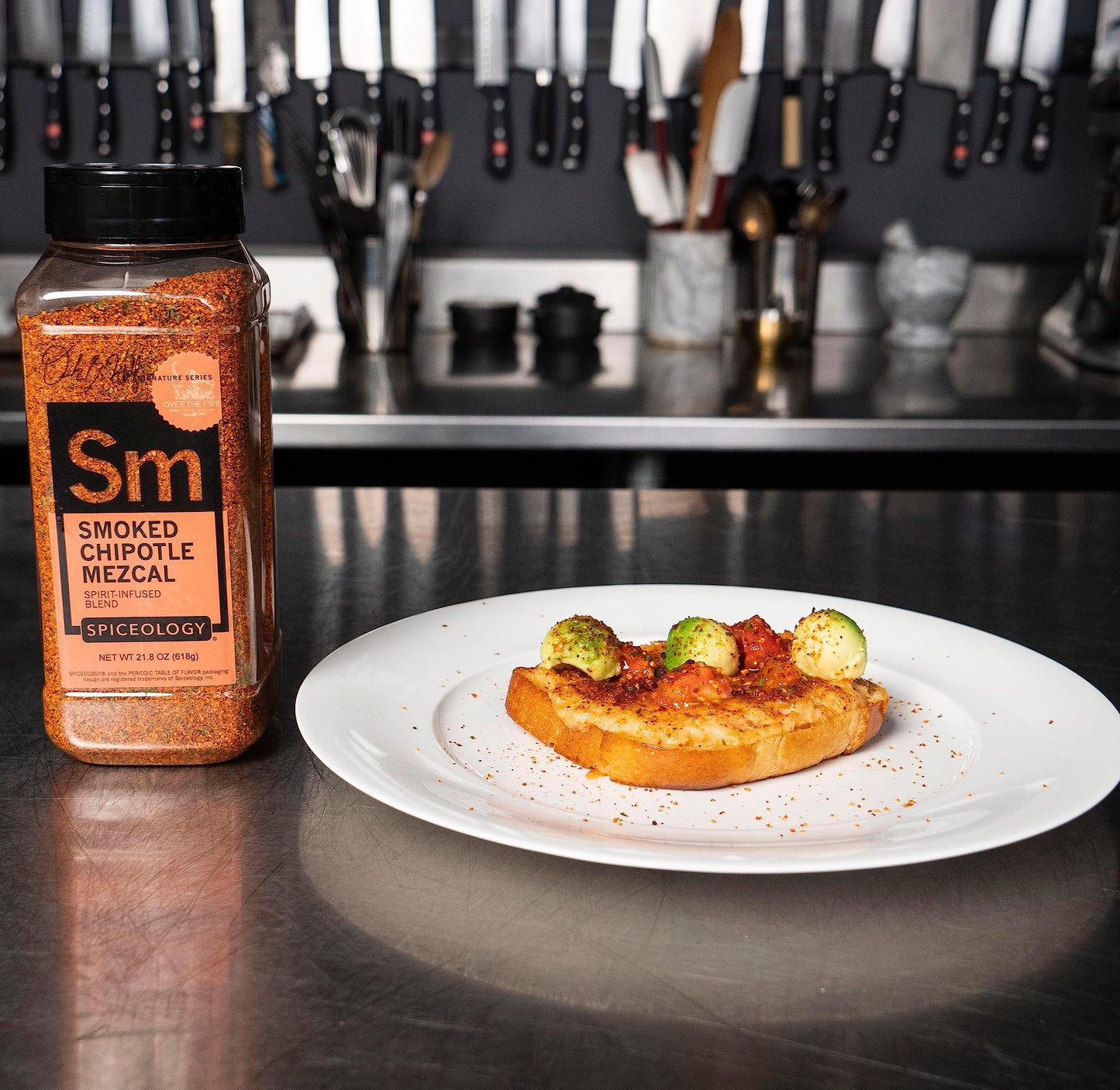 Spiceology Smoked Chipotle Mezcal BBQ Rub - Spirit-Infused Seasoning - 21.8 oz