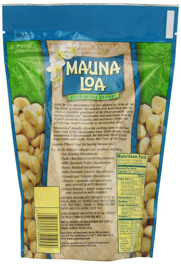 Mauna Loa Macadamias, Maui Onion & Garlic, 11-Ounce Packages