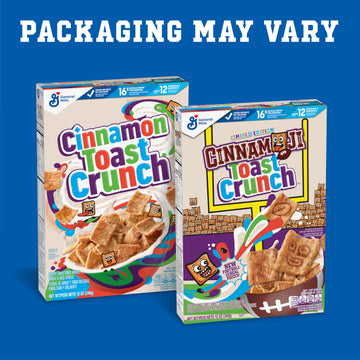 Cinnamon Toast Crunch Breakfast Cereal, Crispy Cinnamon Cereal, 12 oz Cereal Box