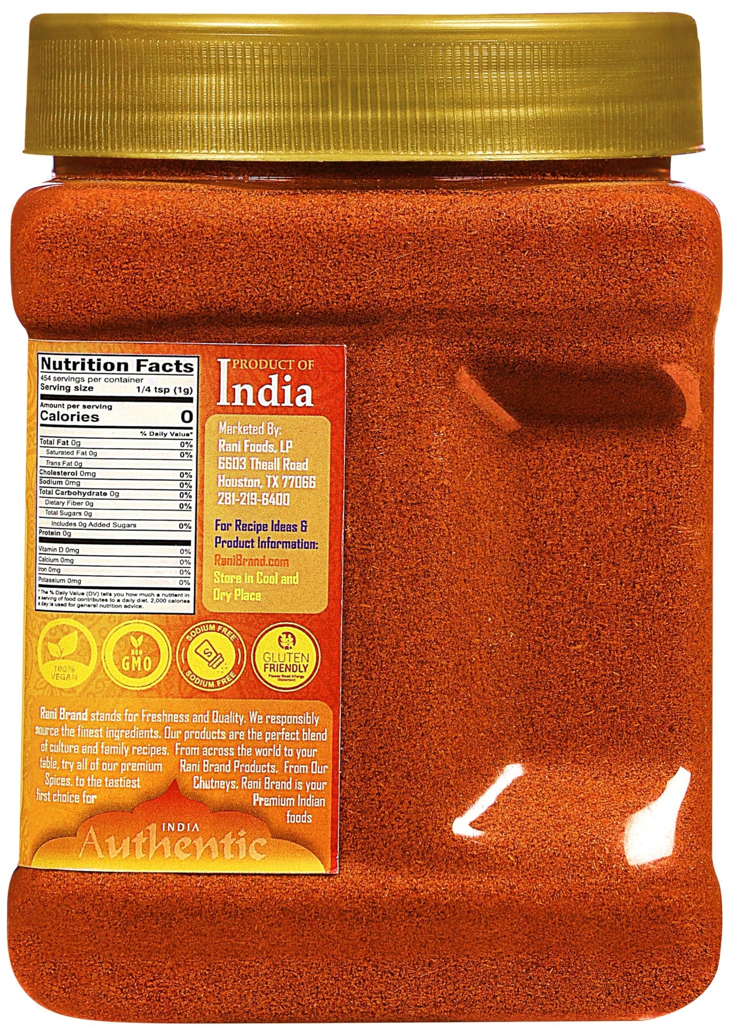 Rani Extra Hot Chilli Powder Indian Spice 16Oz (1Lb) 454G Pet Jar, Pack Of 6 ~ All Natural | No Color Added | Gluten Friendly |
