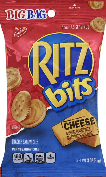 Nabisco Ritz Bits Cheese Sandwich, 3 Ounce (Pack of 36)